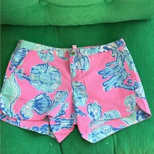 Lilly Pulitzer Vibrant Pink and Blue Women's Bermudas